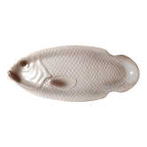 Plat vintage forme poisson gris Salins France