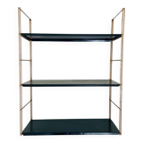 Modular vintage wall shelf, metal and brass circa 1960s