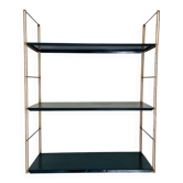 Modular vintage wall shelf, metal and brass circa 1960s