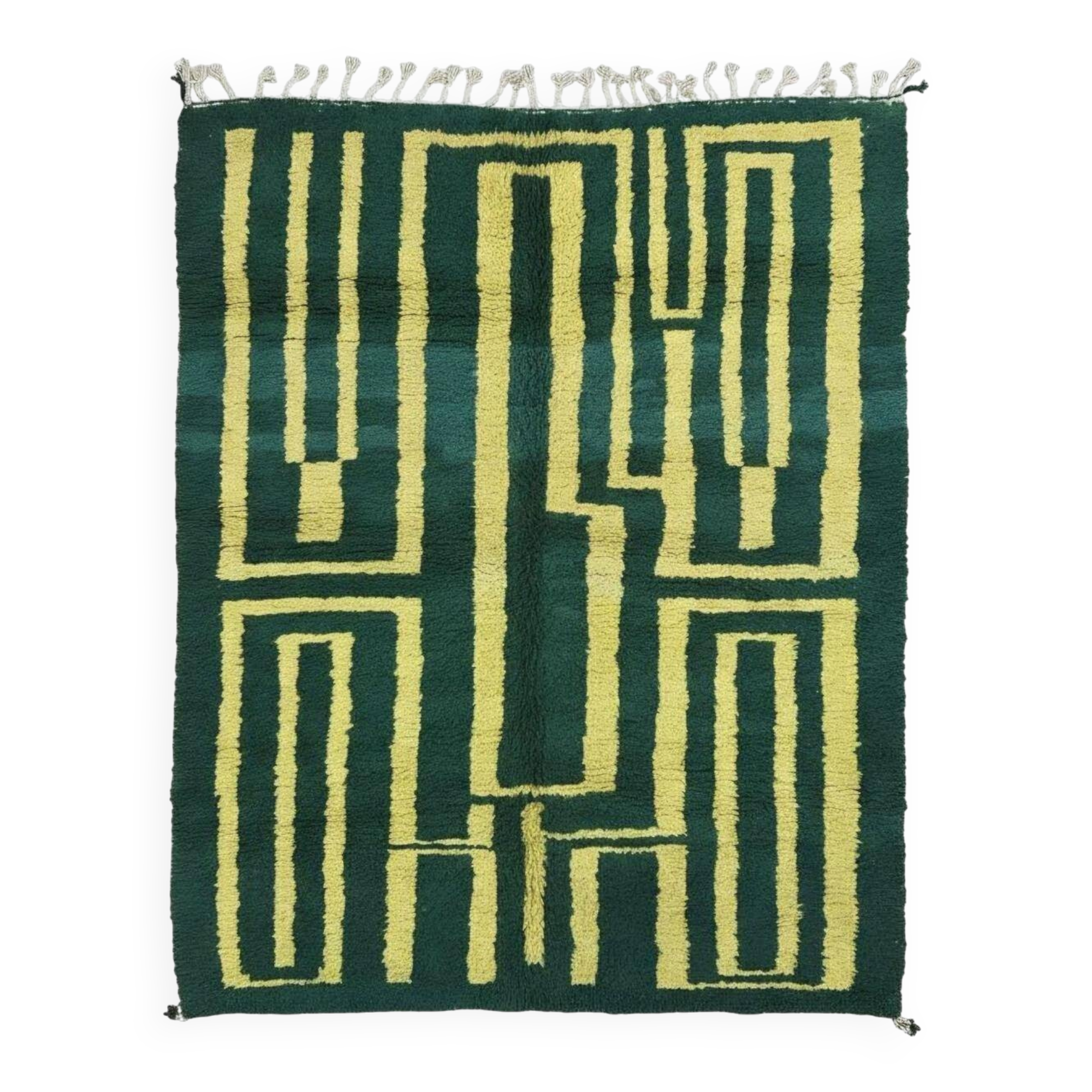 Contemporary green rug - 292 x 255 cm