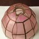 Lampshade in mother-of-pearl pink and brass