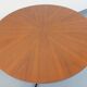 Large round coffee table in vintage Scandinavian style, modular into a table.
