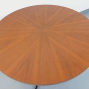 Grande table basse ronde style scandinave vintage modulable en table