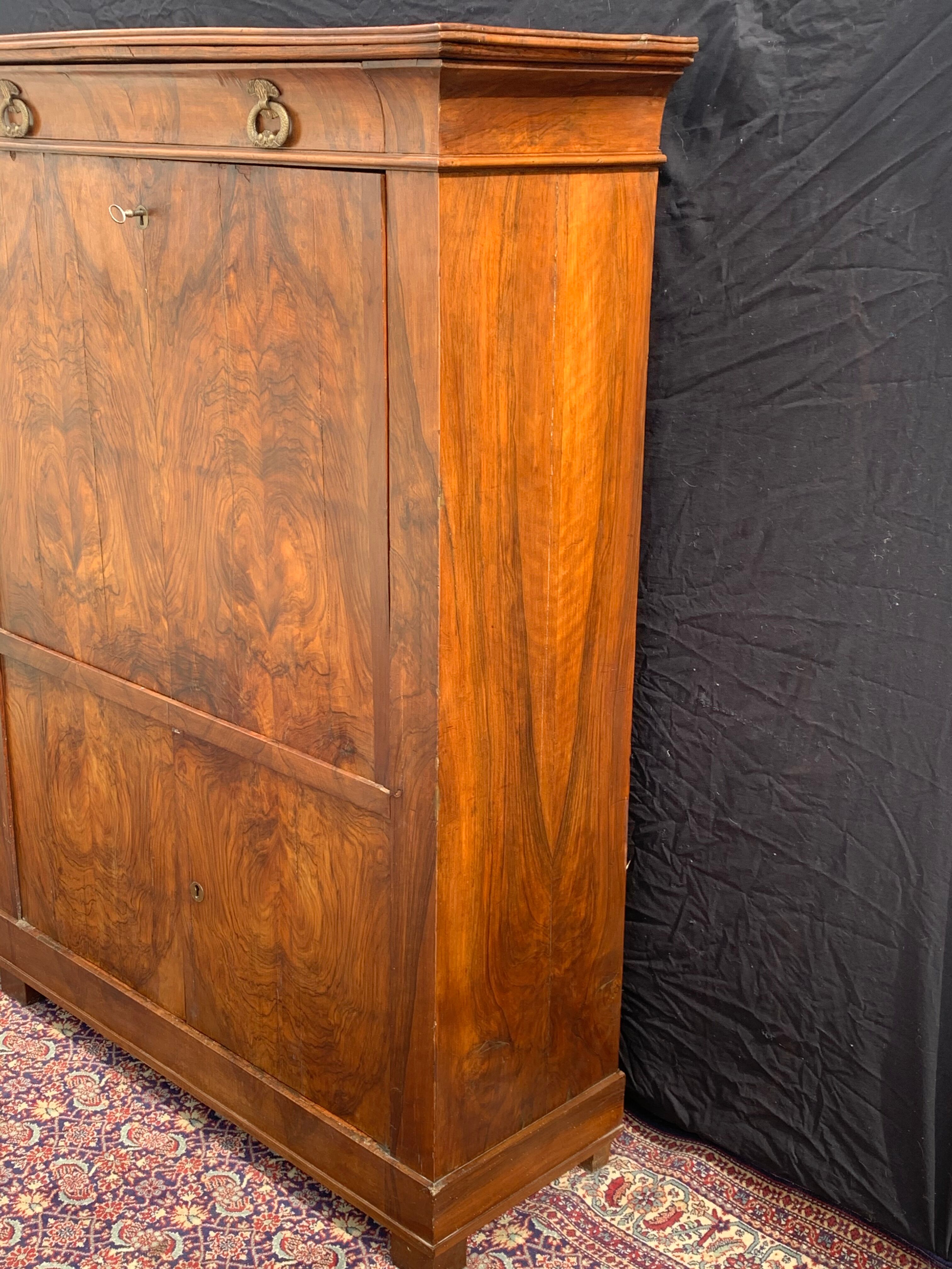 Secretary in walnut period 19th century
