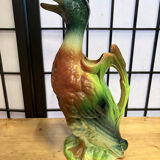 Glazed ceramic duck jug – St Clément – France
