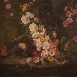 Still life with flowers from the 20th century