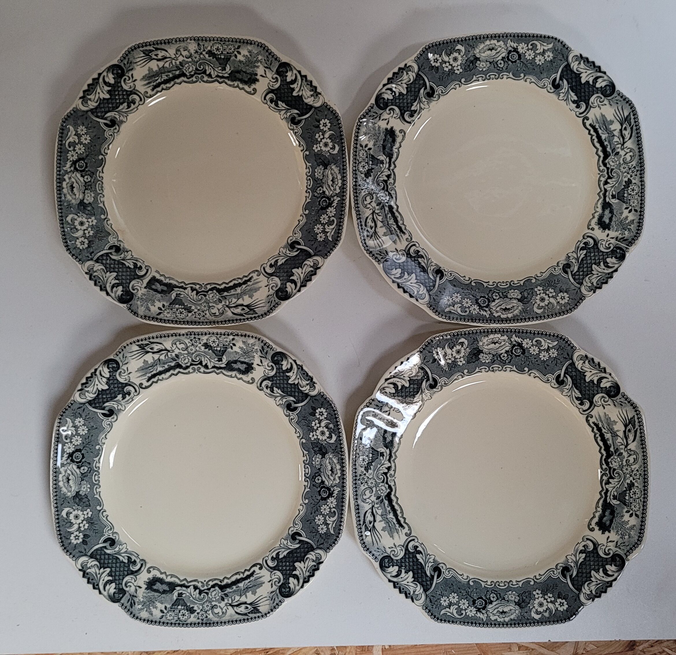 Assiettes Porcelaine Anglaise Ridgway Staffordshire Windsor England 1792 146764236755