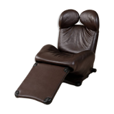 Fauteuil “111 Wink” en cuir brun par Toshiyuki Kita pour Cassina