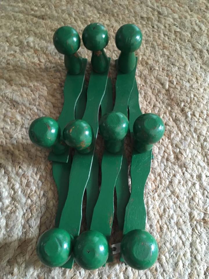 Folding coat rack wooden vintage