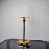 Brutalist candlestick by David Marshall, bronze and aluminum, Spain, 1970