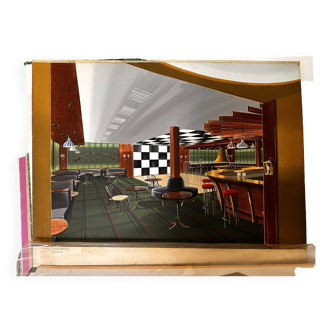 Architectural study of a bar, Paul Séjournant