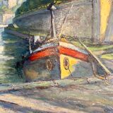 Tableau ancien, Marine signée , années 50/60