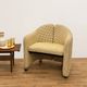 Eugenio Gerli armchair for Tecno reupholstered in houndstooth, 1970s.