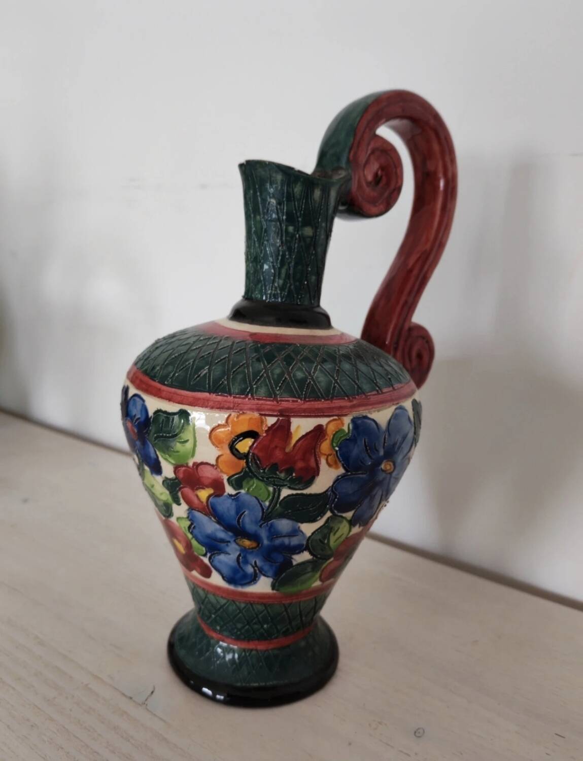 Ceramic carafe Vallauris 1960