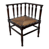 Straw chair by the fireside 1900
