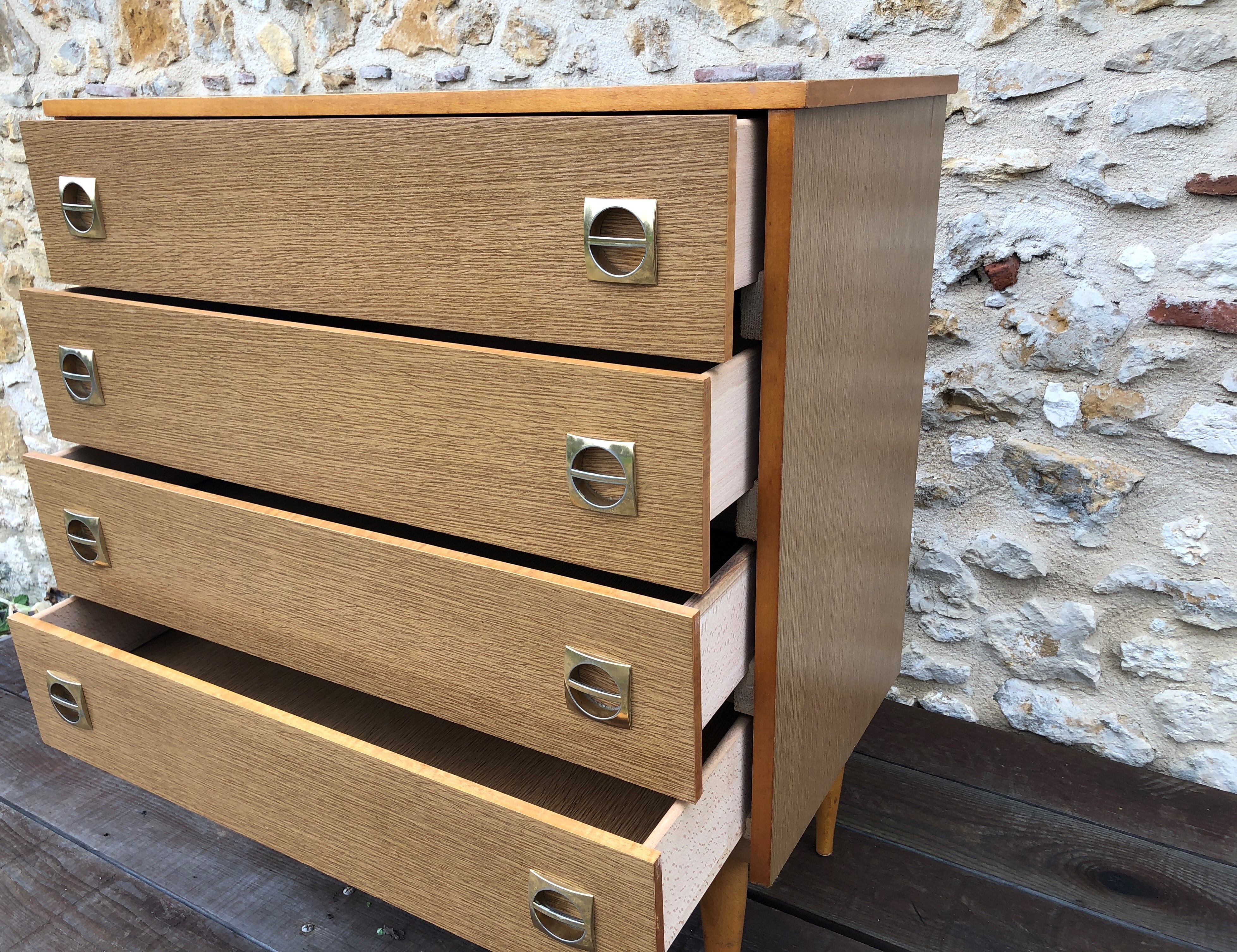 Vintage dresesr 4 drawers 60/70