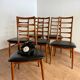 Set of 6 Scandinavian Teak Chairs by Niels Koefoeds, 1960s