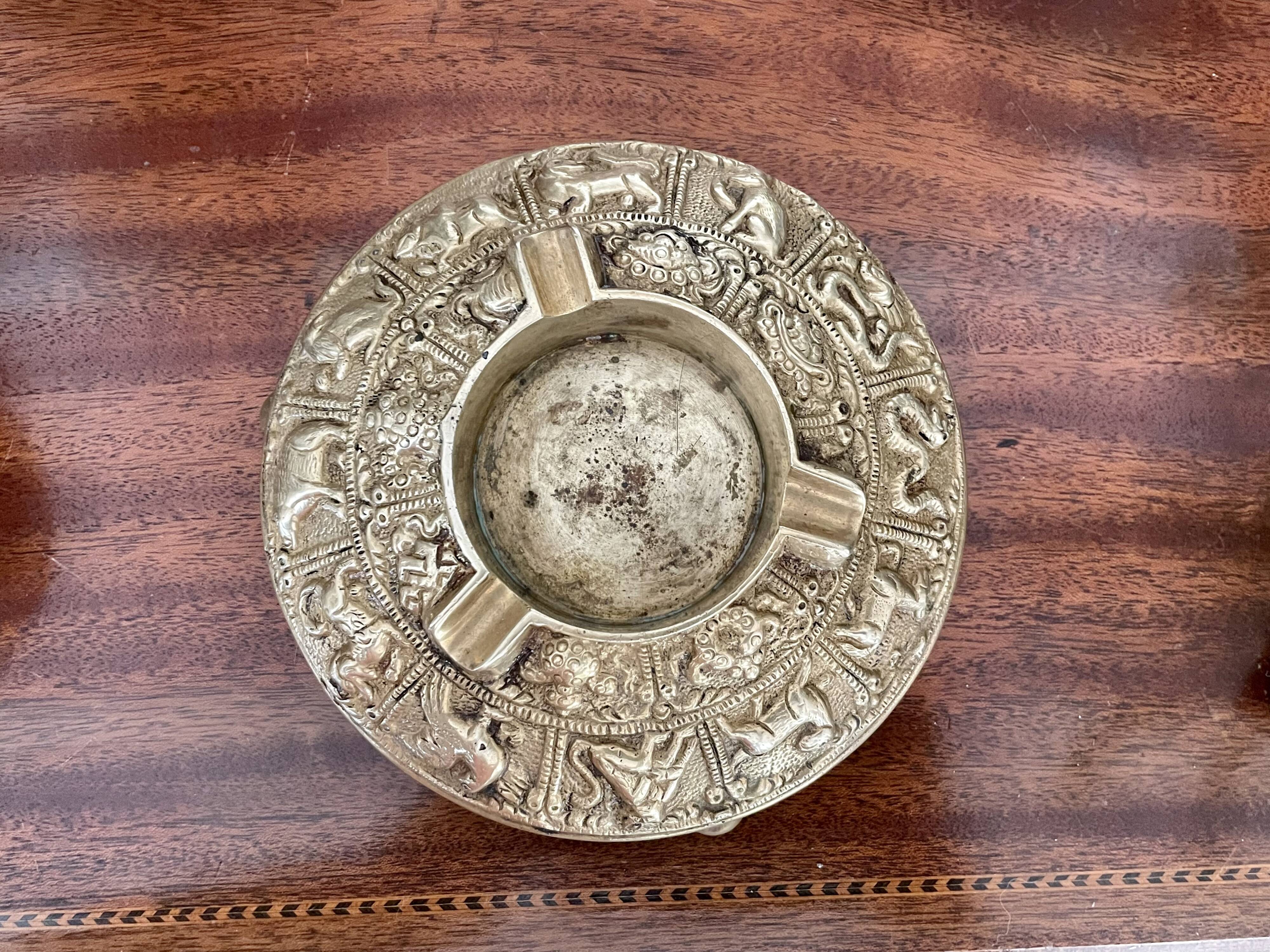 Ashtray in gilded bronze circa 1900