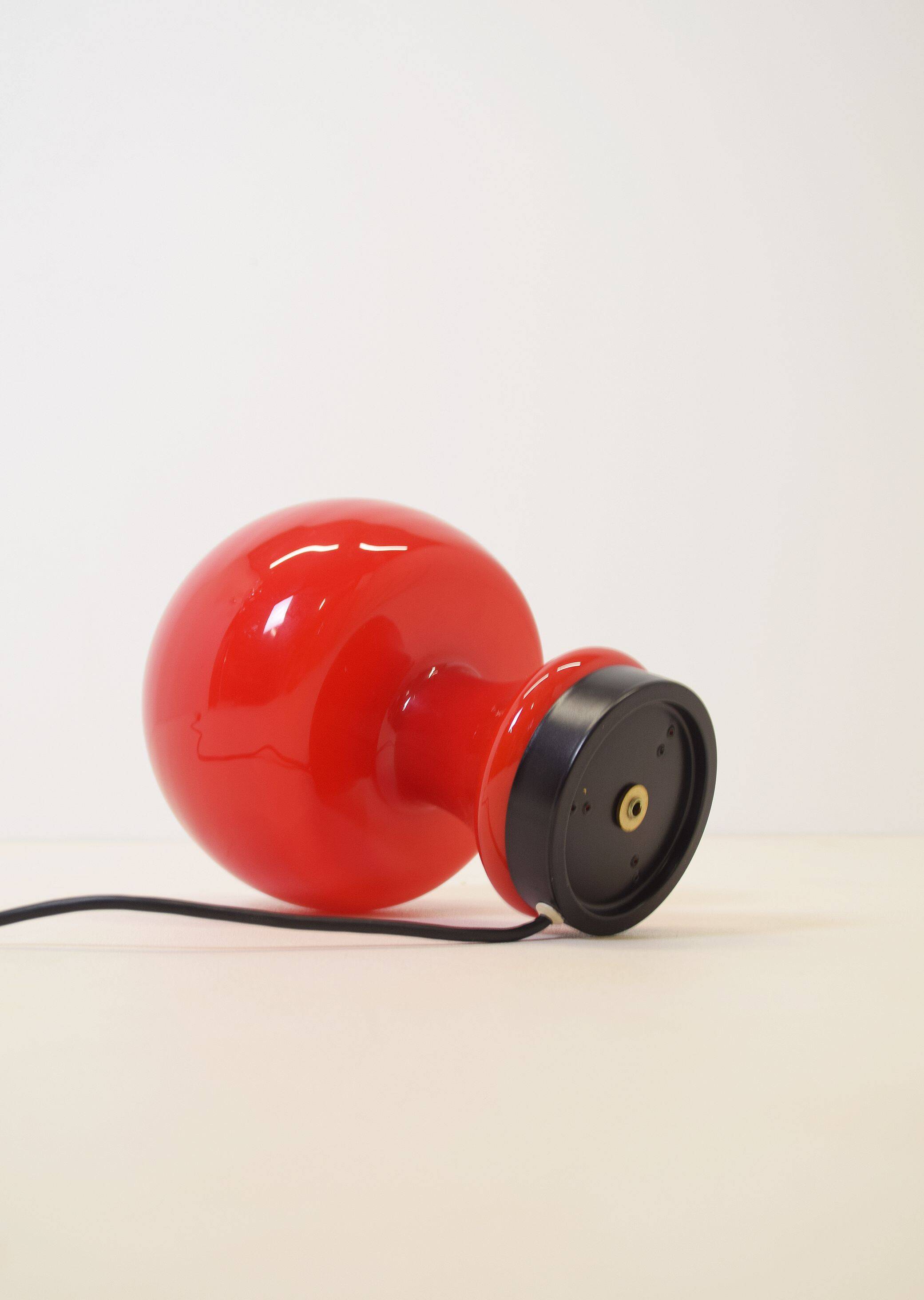 Vintage glass mushroom table lamp, 1960s
