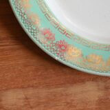 Mint and golden dessert plates