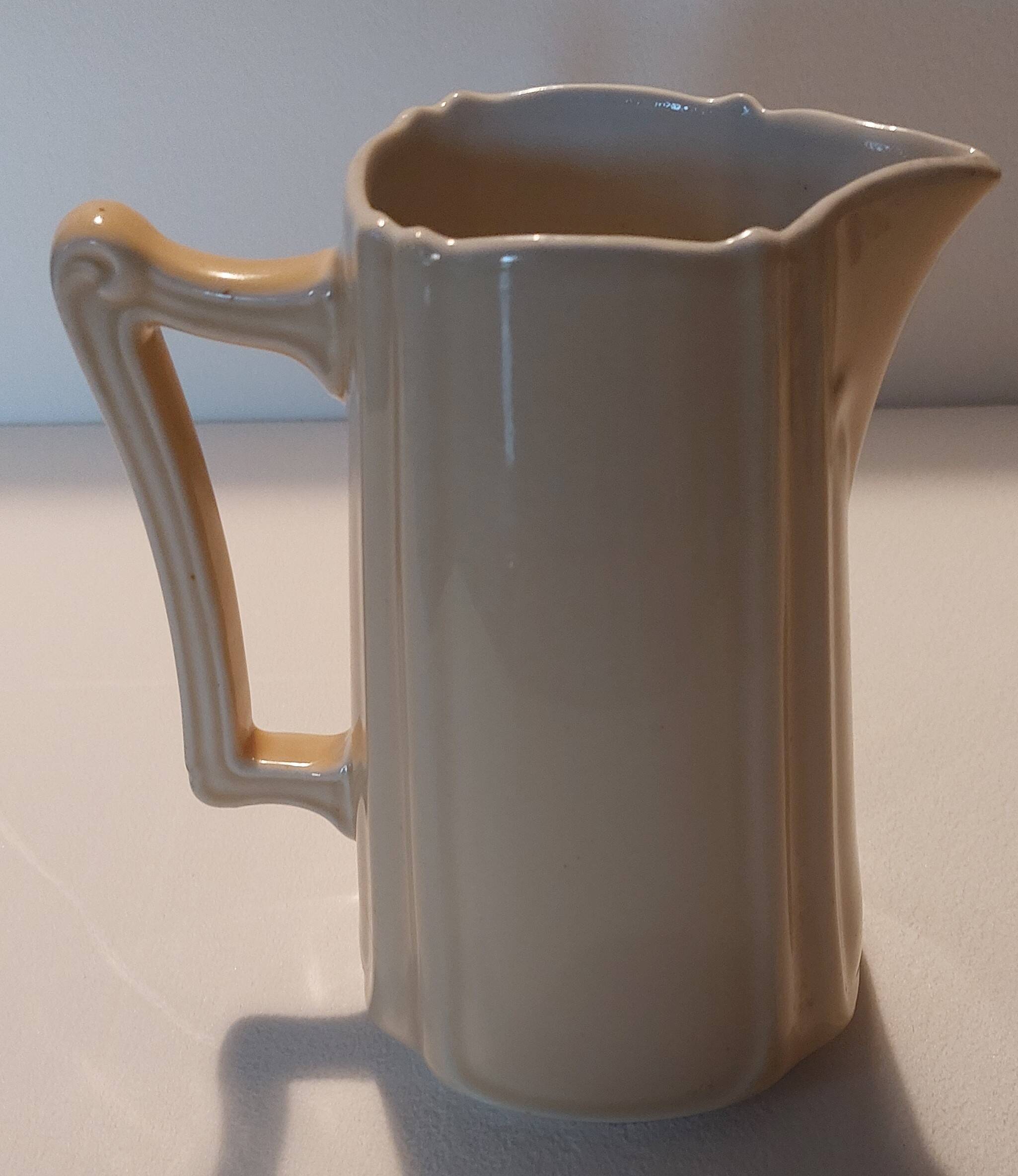 Beige art nouveau pitcher 19 century