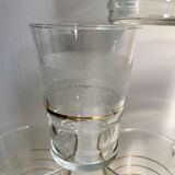 ensemble de 6 verres à eau granité colorés années 1960