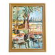 Huile sur toile vintage signée "Paysage de Vécétie" encadrée