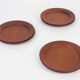 Six Danish teak dessert plates including three marked Kay Bojesen