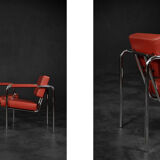 Fauteuils scandinaves bauhaus chrome