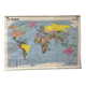 Vintage school map - from the “Political and physical world” - Edition Edigol Ediciones