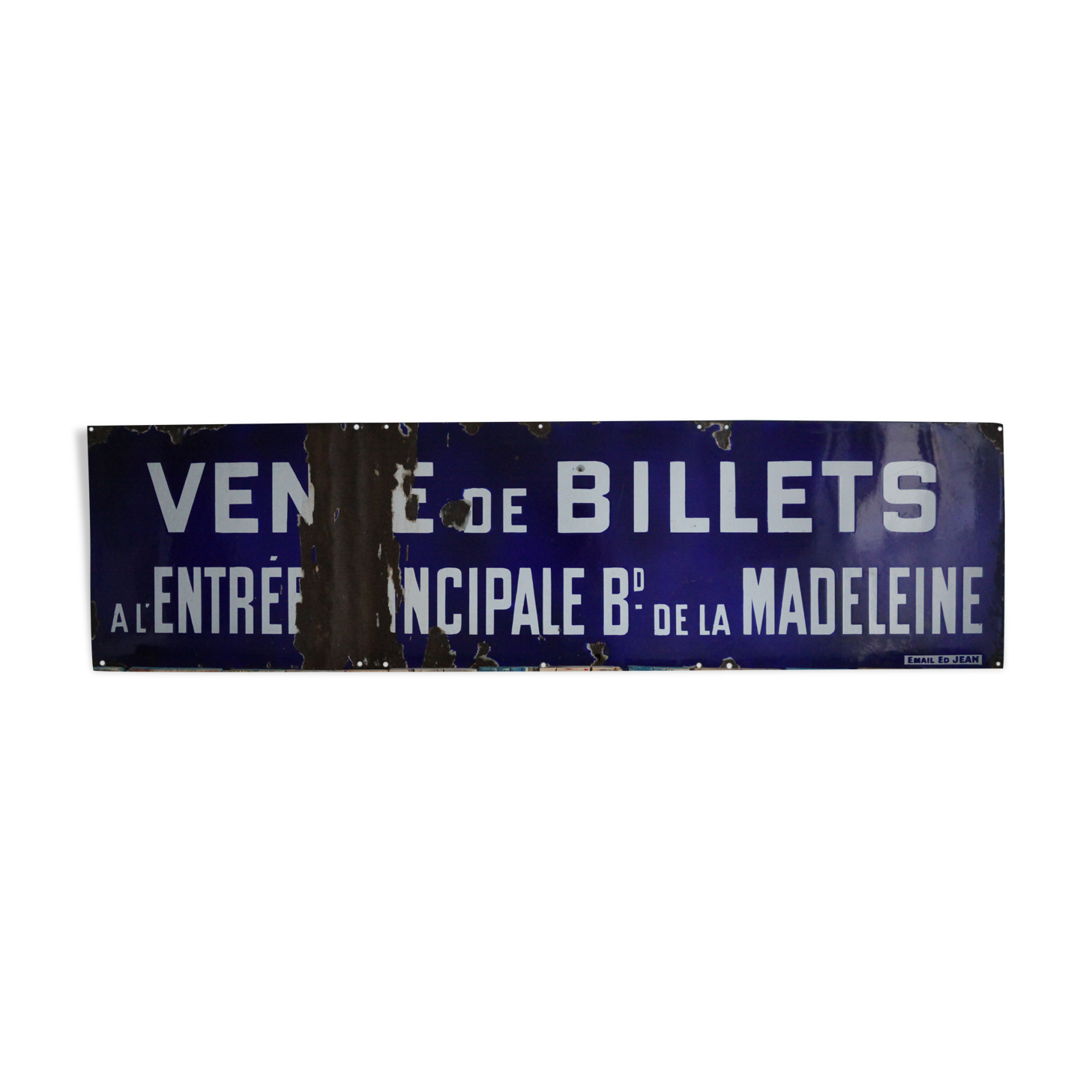Paris metro enamel plate Boulevard de la Madeleine