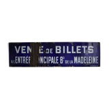 Plaque émaillée métro parisien Boulevard de la Madeleine