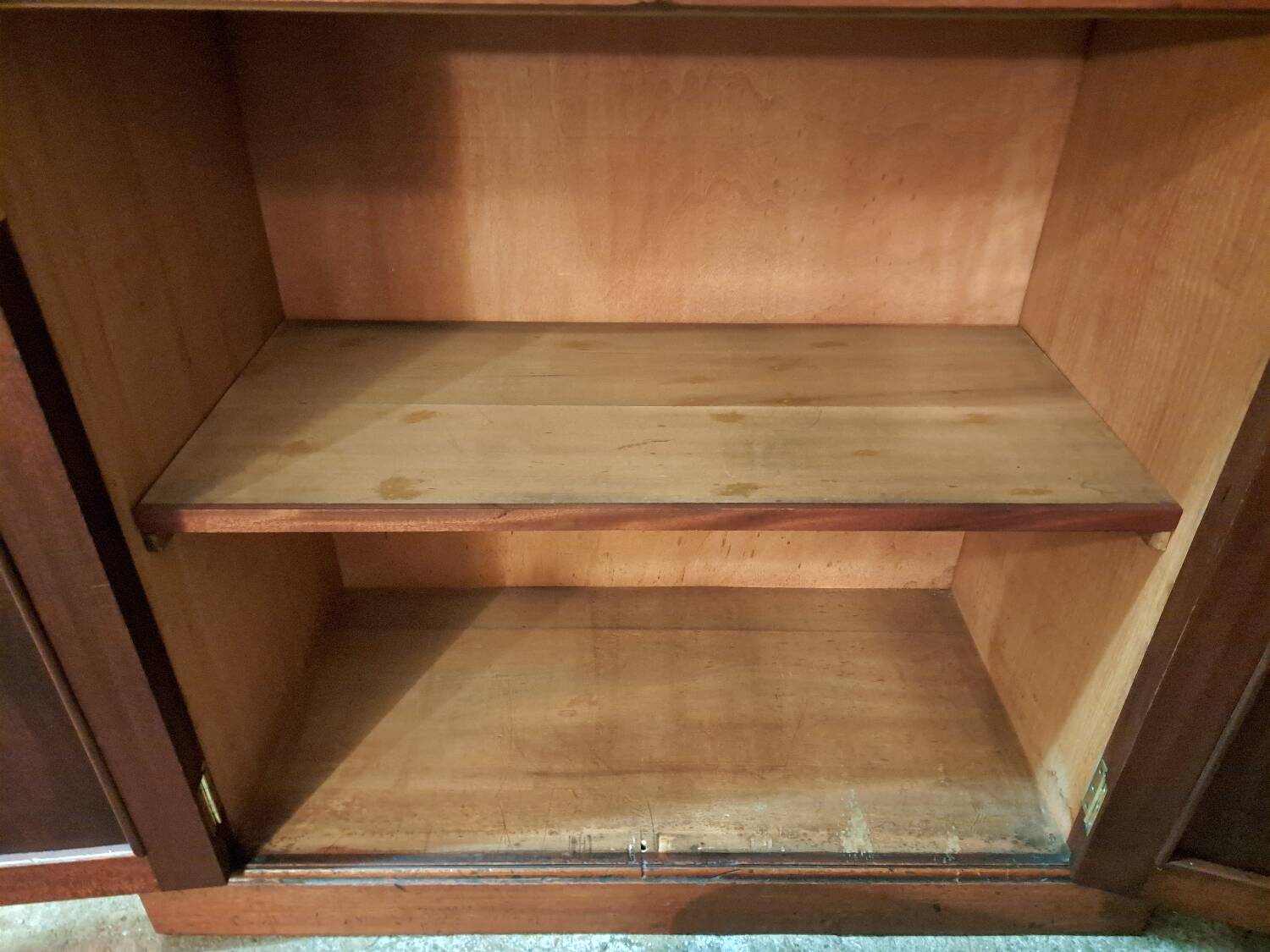 Mahogany notary desk with flaps