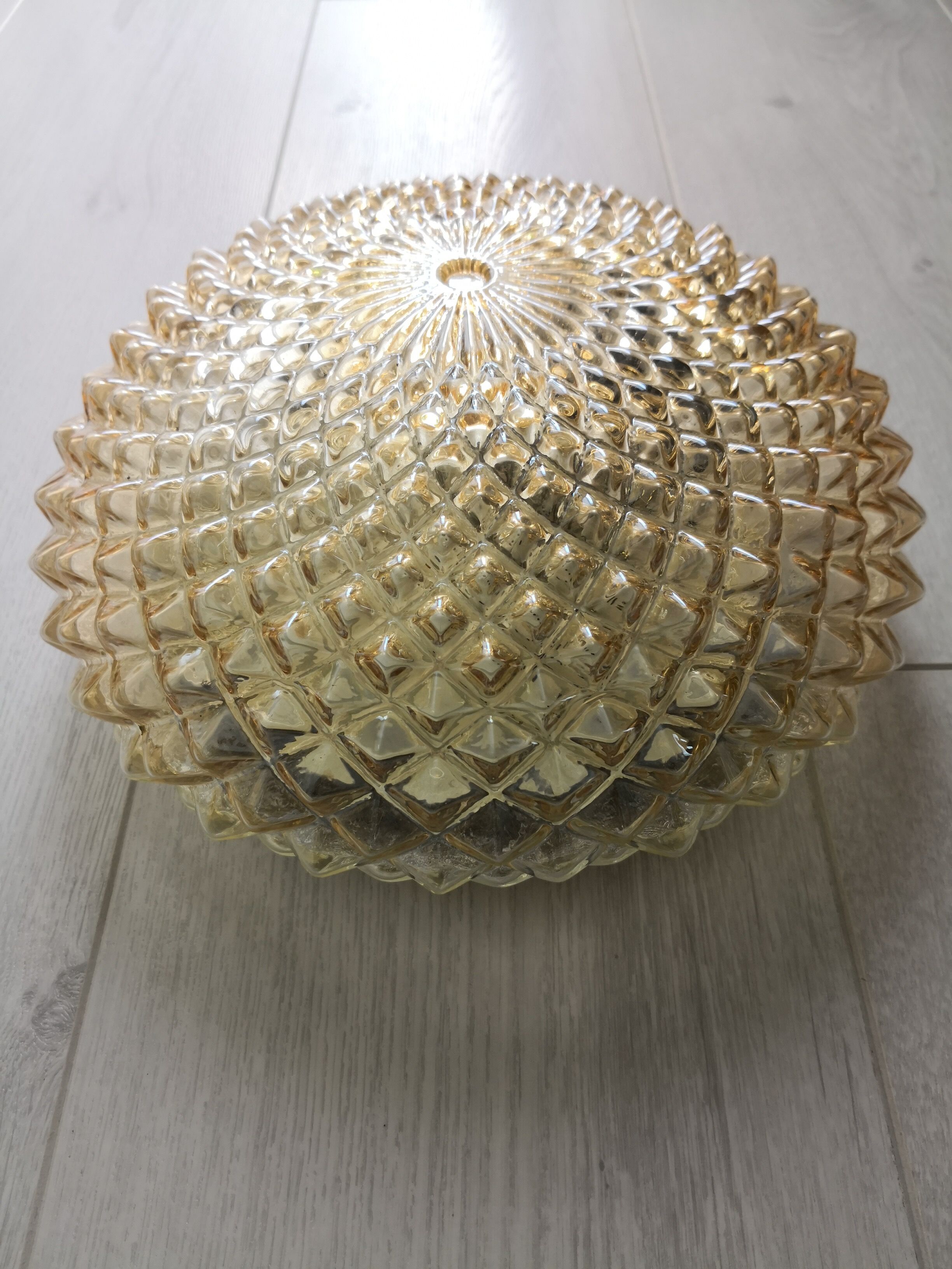 Amber glass ceiling light