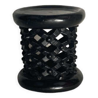 African ebonised Bamileke low stool, Cameroon, 1970s