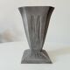 Antique art deco vase in solid aluminum