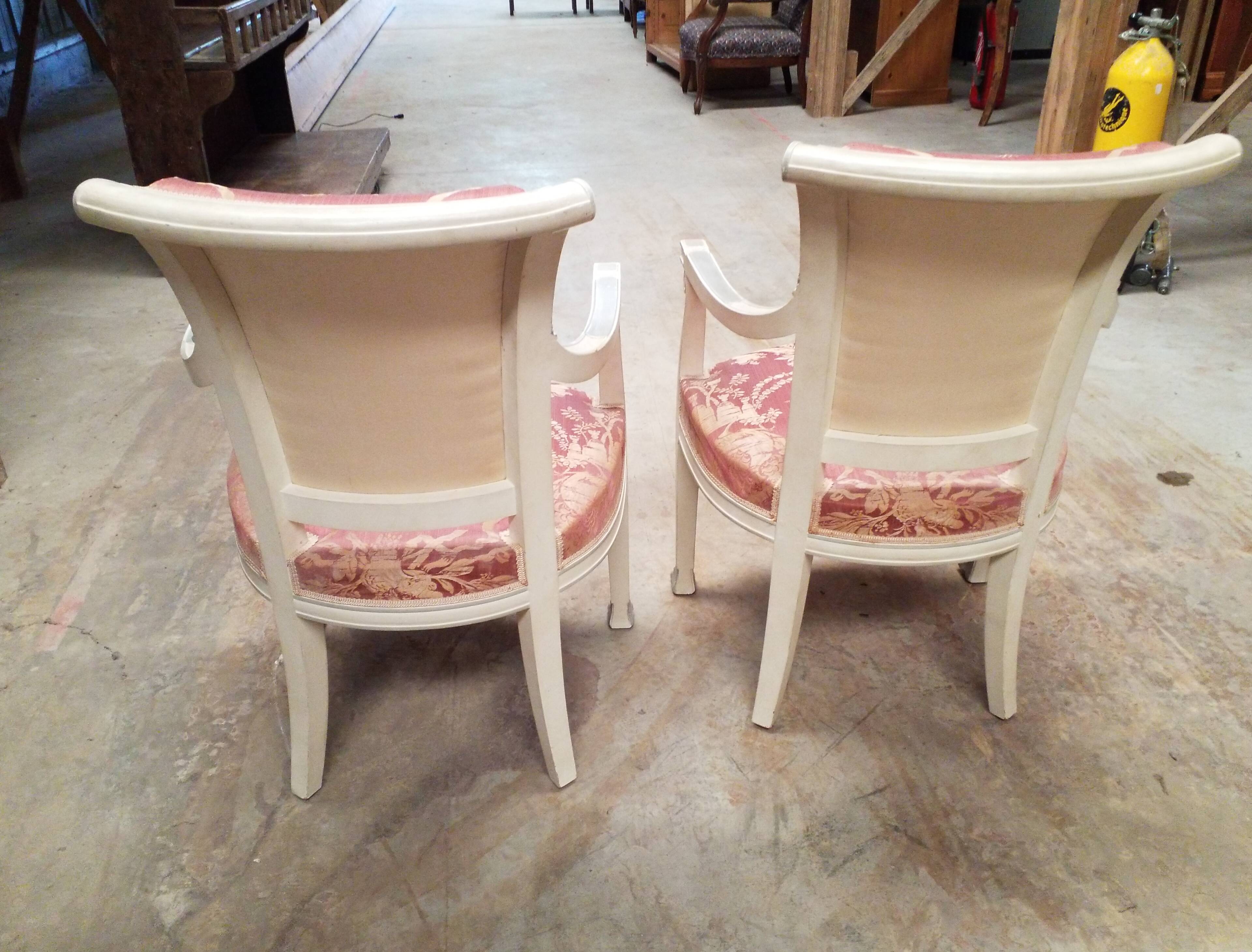 Pair of armchairs empire