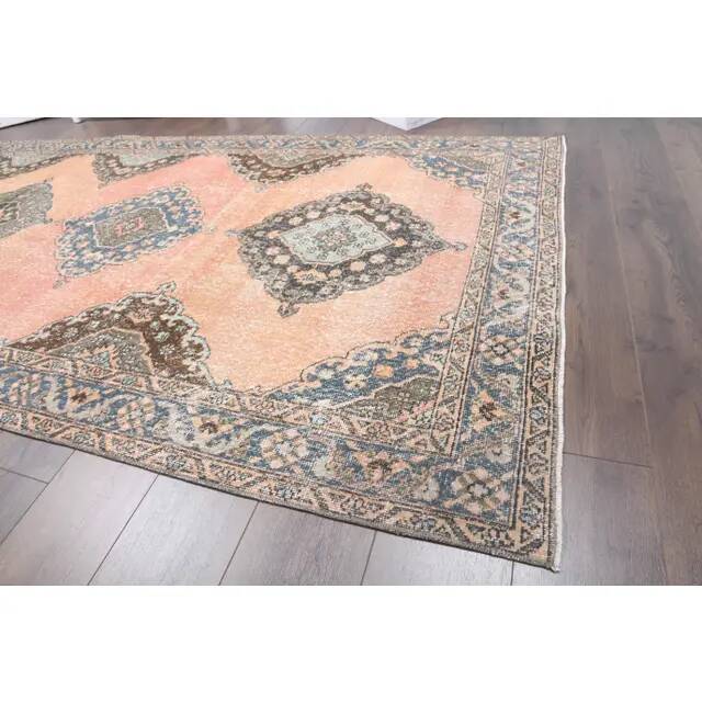 1960s Turkish hand-knotted runner rug 145x385