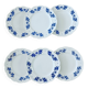 Set of 6 Boch oak leaf dessert plates