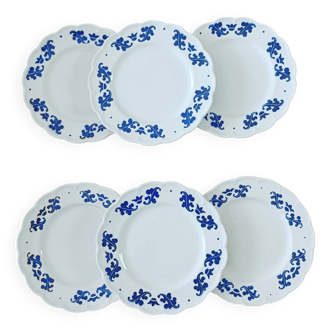 Set of 6 Boch oak leaf dessert plates