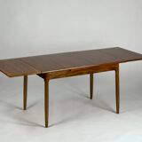 Mid-century dining table walnut vintage 60s Extandable