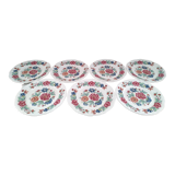 Set of 7 flat plates Sarreguemines Vence model