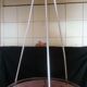 Art Deco pendant lamp in molded and pressed glass signed Degué, dragonfly motifs