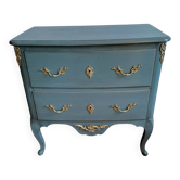 Commode de chambre patiné de style régence 2 tiroirs