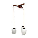 Vintage ceiling lamp with wood accent