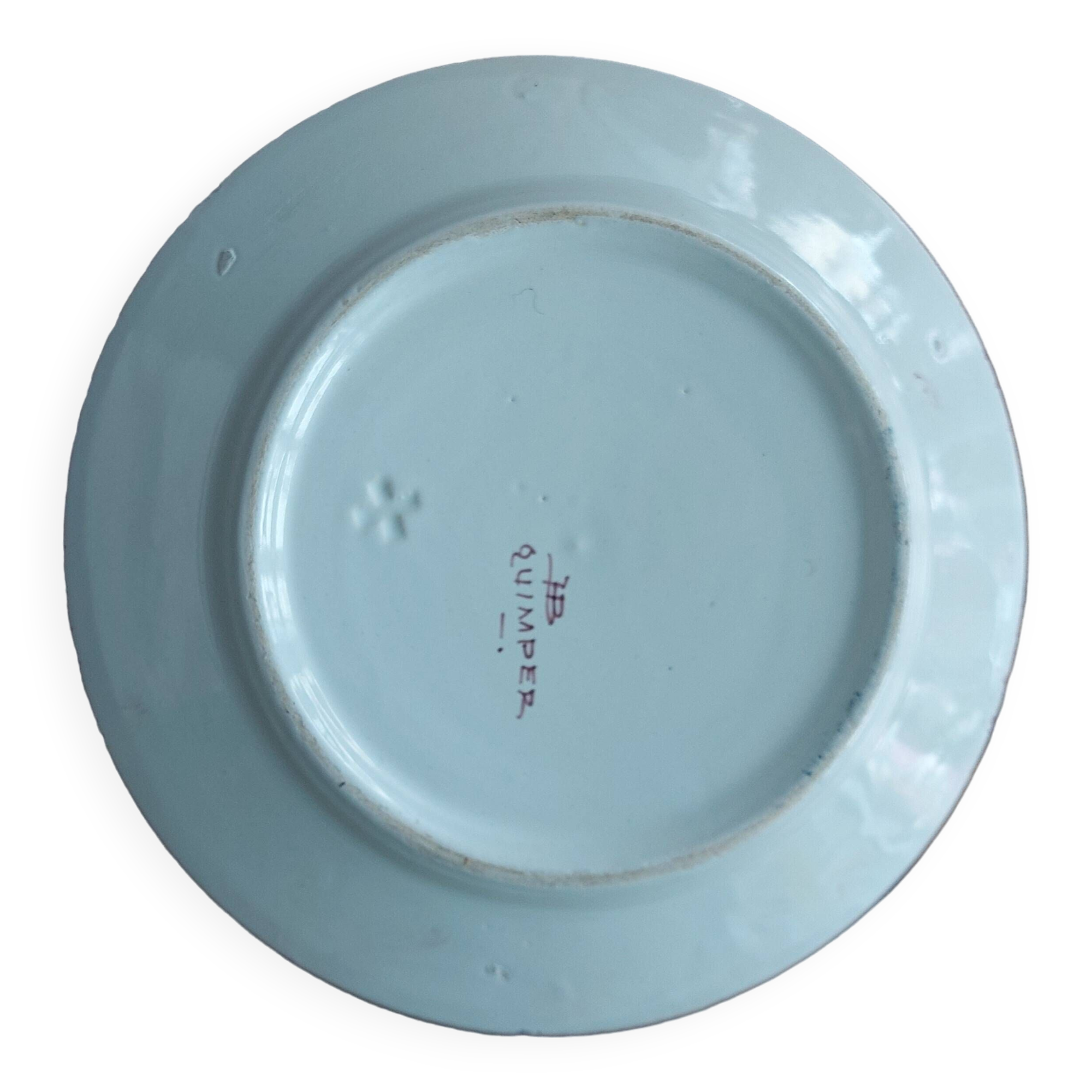 Set of 4 Henriot Quimper dessert plates