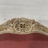 Louis XV style bench in lacquered and gilded beech, 20th century