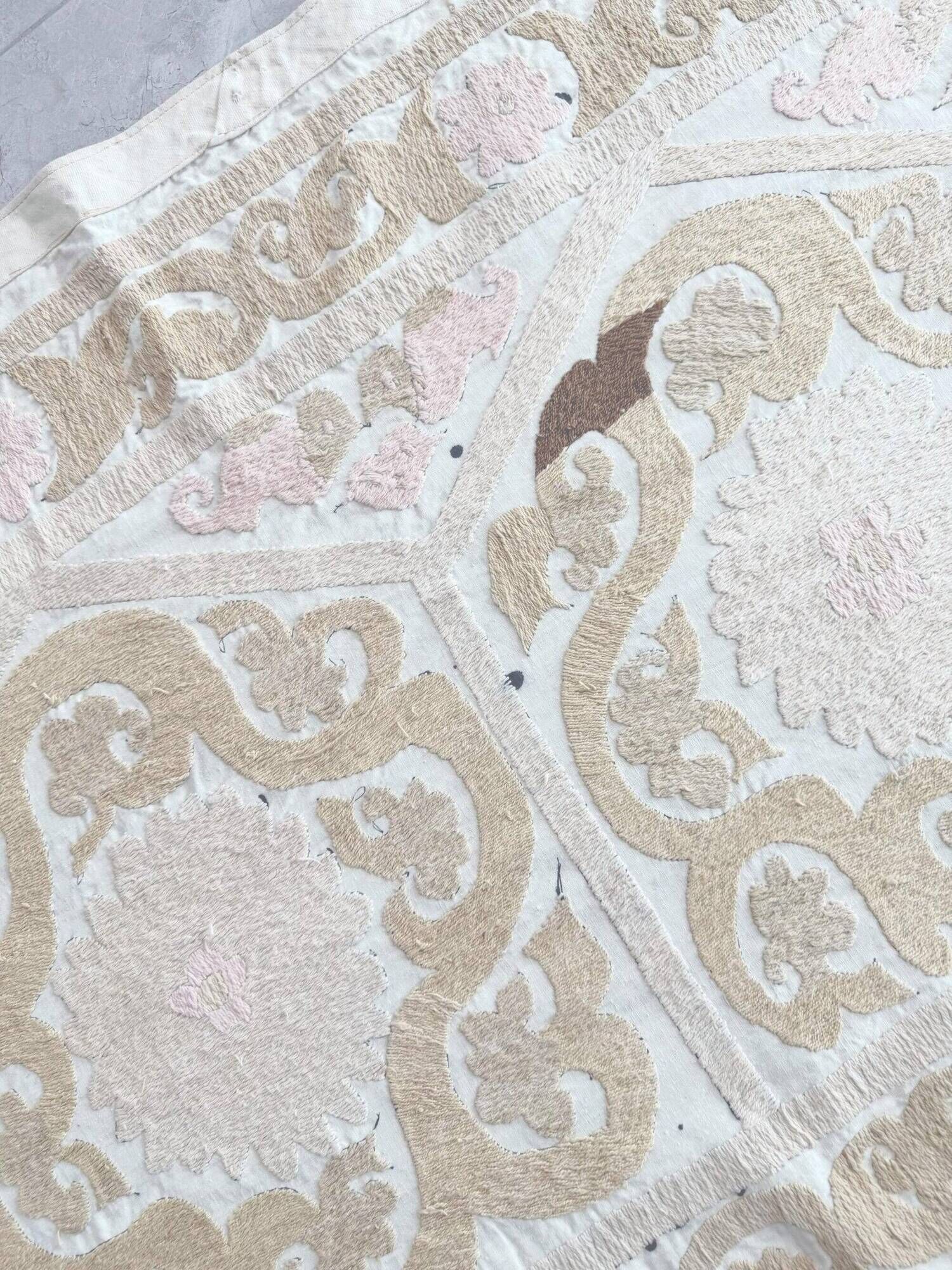 Vintage hand-embroidered tablecloth 77x360 cm