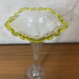 Clear glass vase