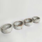 Set of 4 vintage stoneware shells